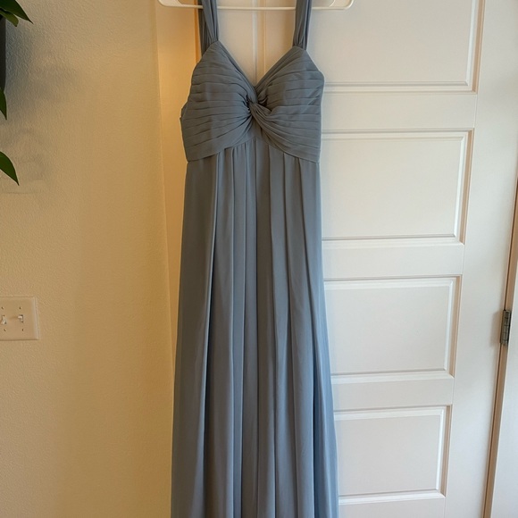 Azazie Bridesmaid Dress. Size A4, color Dusty Blue - Picture 2 of 5